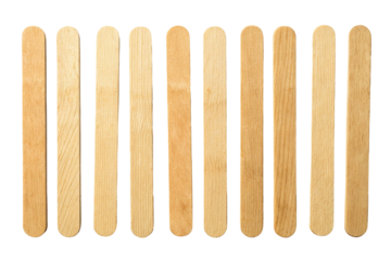 Set of Wooden ice-cream sticks