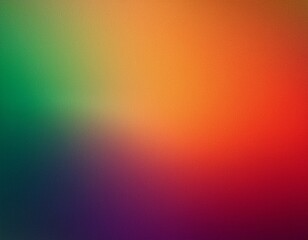 abstract grainy gradient background blending red orange green purple tones with a smooth and artistic noise texture design