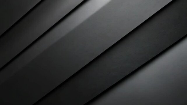 Elegant geometric transition with diagonal lines and shadows in modern black background