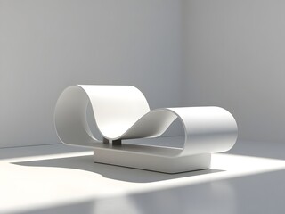 Minimalist White Lounge Chair in Modern Interior