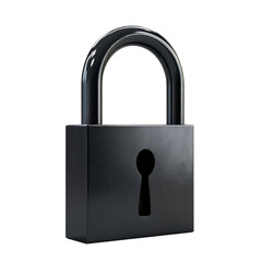 Isolated padlock symbolizing data protection and online security measures for internet access