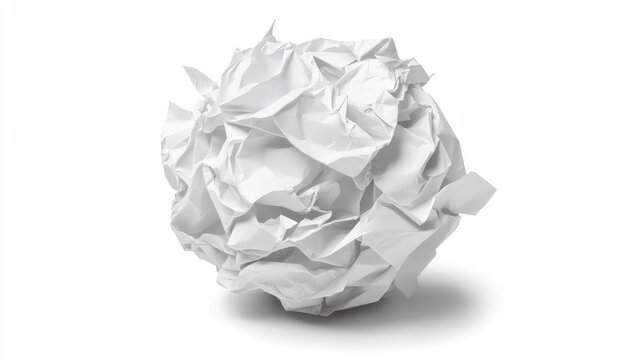 crumpled paper isolated on white
