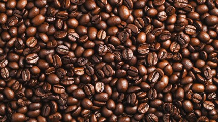 Obraz premium Roasted Coffee Beans: A Rich and Aromatic Abundance