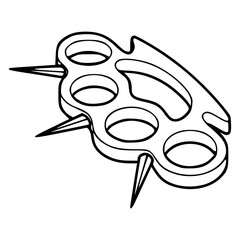 spiked knuckle duster vector illustration
