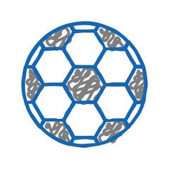 Obraz premium ball soccer icon doodle illustration