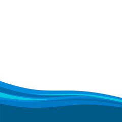 Wave Shape Vector Footer