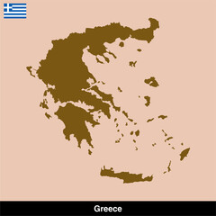 Obraz premium Greece country map vector isolated on transparent background