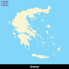 Obraz premium Greece country map vector isolated on transparent background