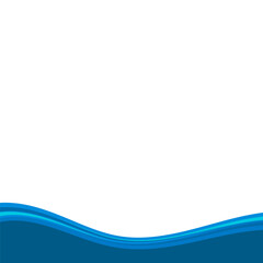 Wave Shape Vector Footer