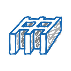 safety grating metal icon doodle illustration