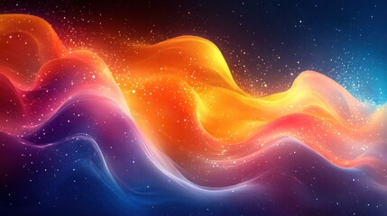 Obraz premium Abstract flowing colors in space