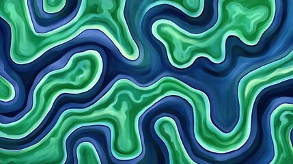 Obraz premium Abstract swirling pattern of teal and navy blues