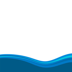 Wave Shape Vector Footer