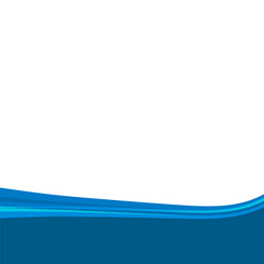 Wave Shape Vector Footer