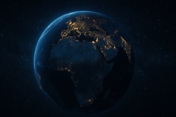 Fototapeta premium Earth at night from space 