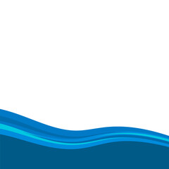 Fototapeta premium Wave Shape Vector Footer