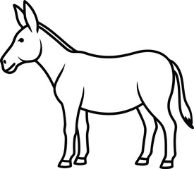 donkey isolated on white background