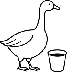 vector illustration of a duck