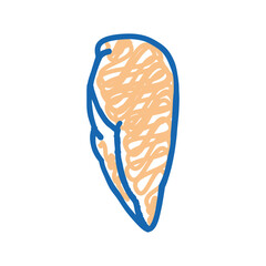 breast boneless skinless chicken icon doodle illustration