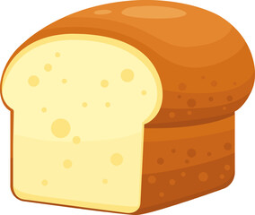 Half loaf of soft bread with airy crumb and golden crust, a staple food and essential part of many cultures, perfect for sandwiches, toast, or enjoying on its own