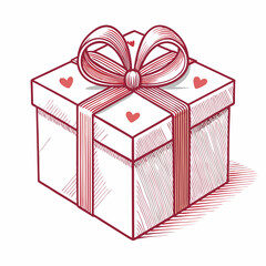 Design a bold, vector GIF animation of a Valentine's Day heart with a thick stroke, suitable for social media use.