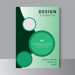 Creative corporate cover design template with green colour, A4 size cover and brochure template, modern desing for Report, Magazine, Poster, Business Presentation, Portfolio, Flyer,