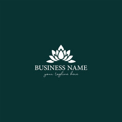 lotus logo design for business or beauty with creative illustration