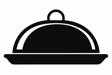 Butter Dish Silhouette Vector Illustration 