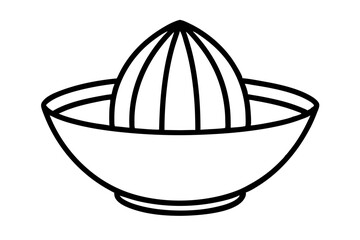 Citrus Juicer Line Art Vector Illustration
