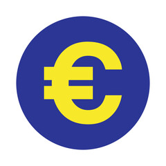 Obraz premium Euro currency logo vector isolated on transparent background
