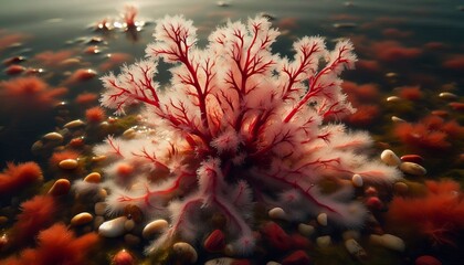 Chondrus crispus Irish moss a red algae used as a thickening age