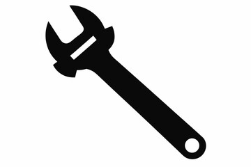 Socket Wrench Silhouette Vector Illustration 
