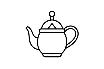 Tea Infuser Line Art Vector Illustration