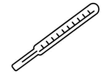 Thermometer Line Art Vector Illustration