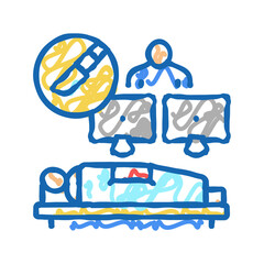 long distance surgery icon doodle illustration