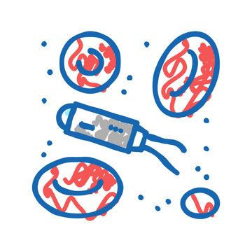 nanorobotics modern technology icon doodle illustration