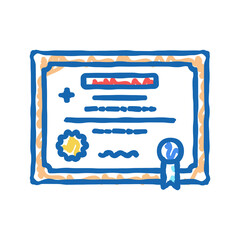 medical license icon doodle illustration