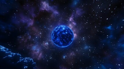 Fototapeta premium Blue Planet in Deep Space