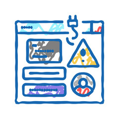 phishing attacks icon doodle illustration