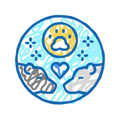 behavioral ecology icon doodle illustration