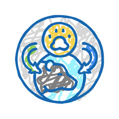 animal population ecology icon doodle illustration