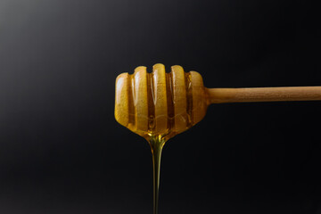 Honey and honey dipper