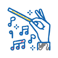 classic music concert icon doodle illustration