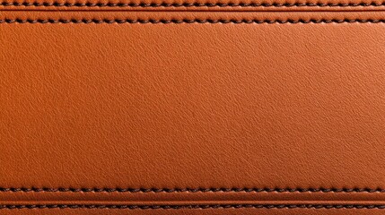 Close-up of textured brown leather surface with stitching details, ideal for upholstery projects