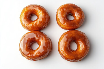 glazed donuts on white surface.