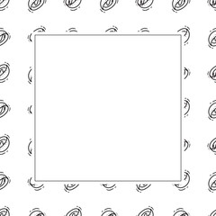 kitchen utensil frame. doodle kitchenware square frame. kitchen background