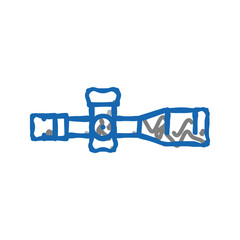 scope weapon tool icon doodle illustration