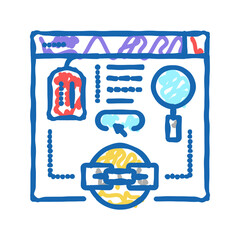 links from relevant site icon doodle illustration