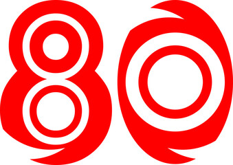 Obraz premium logo of 80