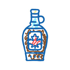 maple syrup package icon doodle illustration